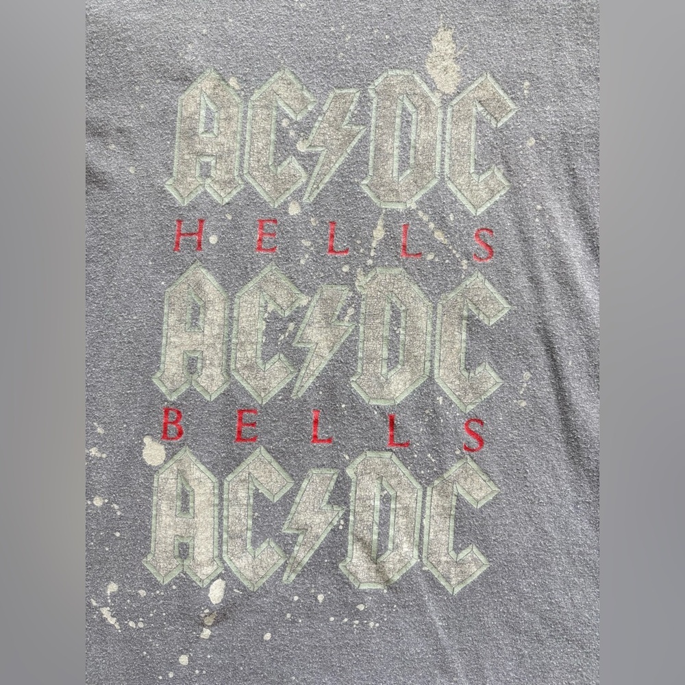 AC/DC Logo Tee Woman’s Small Band Short Sleeve Tee With Crew Neckline - Picture 3 of 4